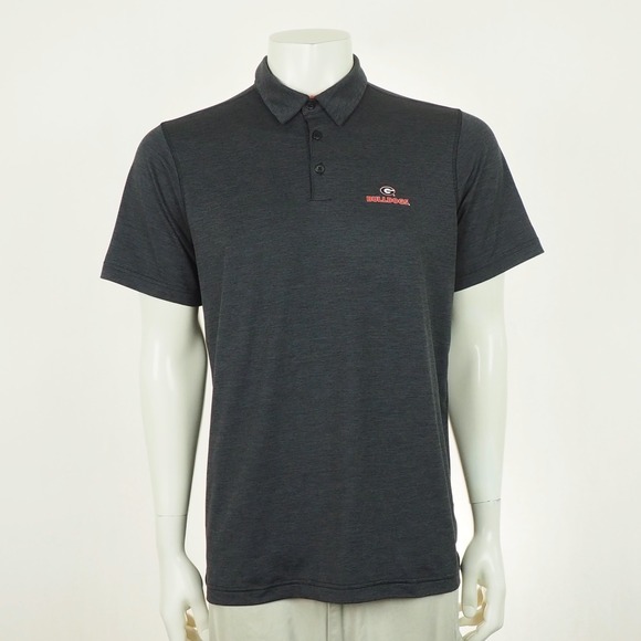 Columbia Other - Columbia Tech Trail Polo Shirt Mens Medium Black Georgia Bulldogs Performance